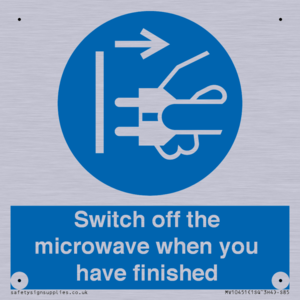 Switch off the microwave when you have finished